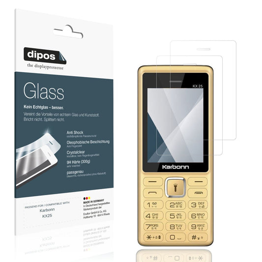 Klare Displayschutzfolie von dipos passend für Karbonn KX25, 9H kratzfest und blasenfrei montiert