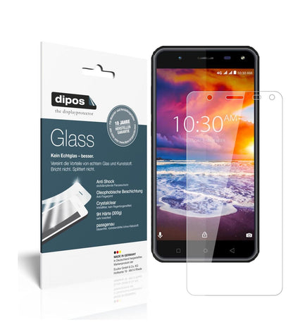 Klare Displayschutzfolie von dipos passend für Karbonn Titanium Jumbo 3, 9H kratzfest und blasenfrei montiert