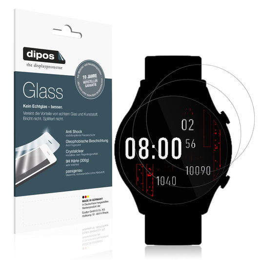Klare Displayschutzfolie von dipos passend für Kieslect Calling Watch KR Pro, 9H kratzfest und blasenfrei montiert