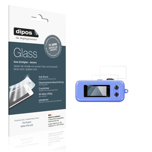 Klare Displayschutzfolie von dipos passend für Kizmyee MINI PIX-K9, 9H kratzfest und blasenfrei montiert
