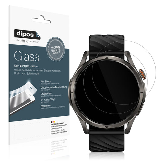 Klare Displayschutzfolie von dipos passend für Kospet Magic R10 1.43 Zoll, 9H kratzfest und blasenfrei montiert