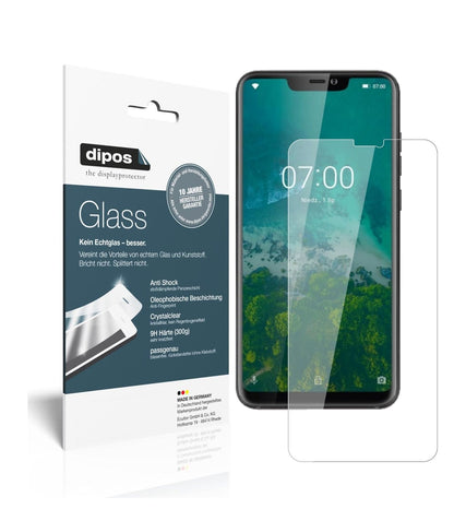 Klare Displayschutzfolie von dipos passend für Kruger Matz Smartfon LIVE 7S, 9H kratzfest und blasenfrei montiert
