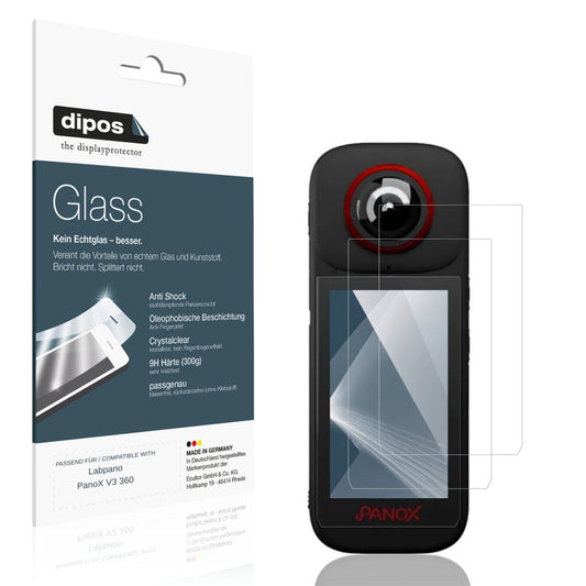 Klare Displayschutzfolie von dipos passend für Labpano PanoX V3 360, 9H kratzfest und blasenfrei montiert