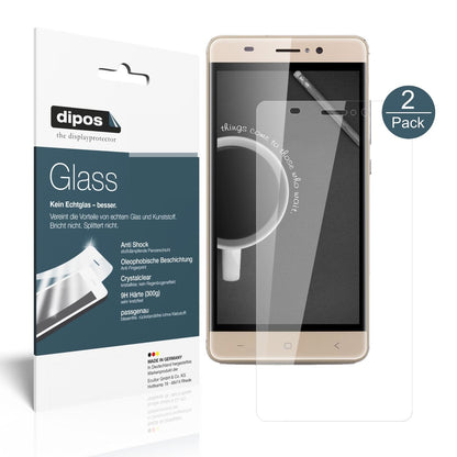 Klare Displayschutzfolie von dipos passend für Landvo XM300 Pro, 9H kratzfest und blasenfrei montiert
