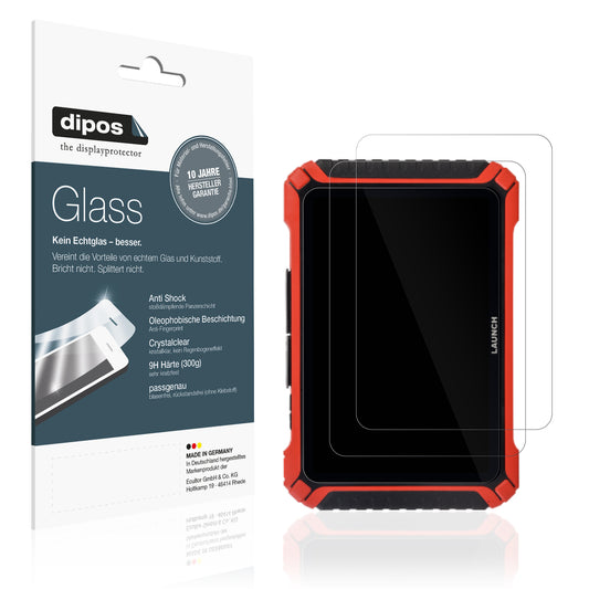Klare Displayschutzfolie von dipos passend für Launch X-431 Pad IX, 9H kratzfest und blasenfrei montiert