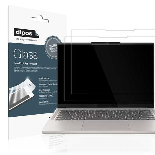 Klare Displayschutzfolie von dipos passend für Lenovo Chromebook Plus Gen 10 16 Zoll, 9H kratzfest und blasenfrei montiert