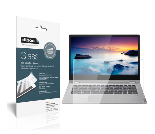 Klare Displayschutzfolie von dipos passend für Lenovo IdeaPad C340-14, 9H kratzfest und blasenfrei montiert