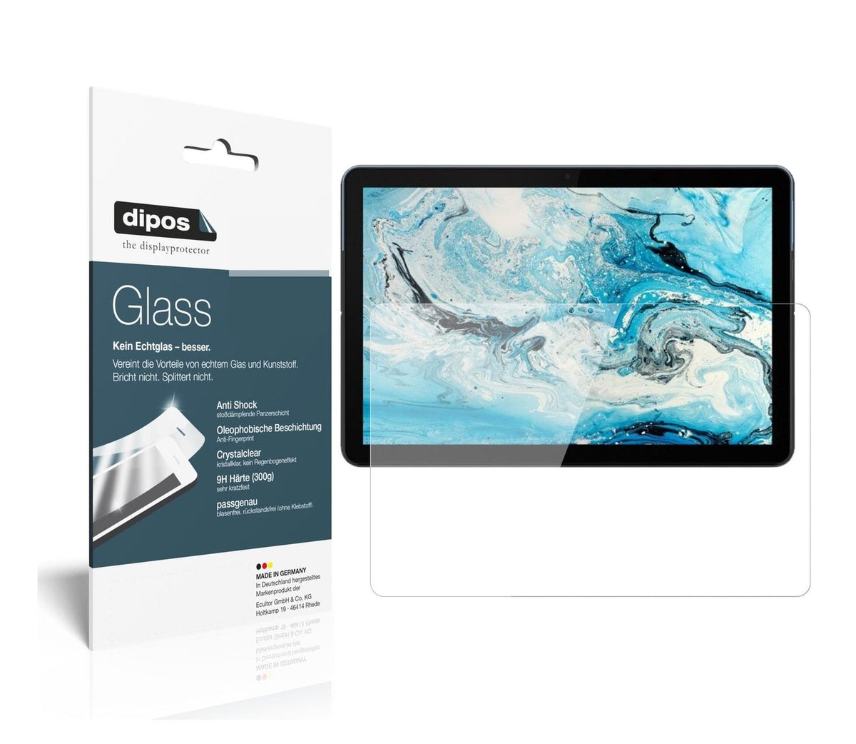 Klare Displayschutzfolie von dipos passend für Lenovo IdeaPad Duet Chromebook, 9H kratzfest und blasenfrei montiert