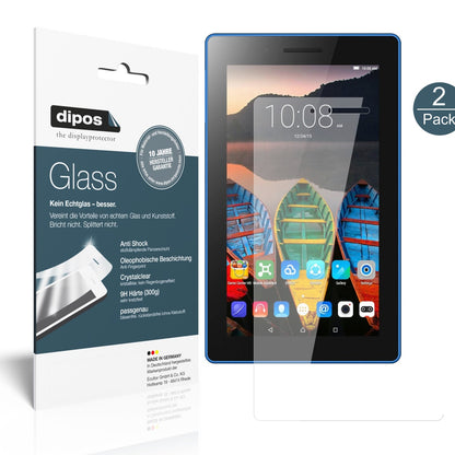 Klare Displayschutzfolie von dipos passend für Lenovo Tab 3 7 Essential TB3-710F, 9H kratzfest und blasenfrei montiert