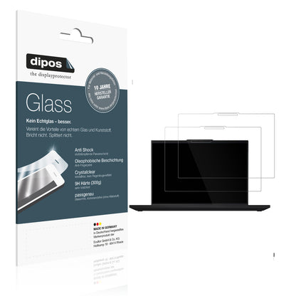 Klare Displayschutzfolie von dipos passend für Lenovo ThinkPad P14s Gen6, 9H kratzfest und blasenfrei montiert