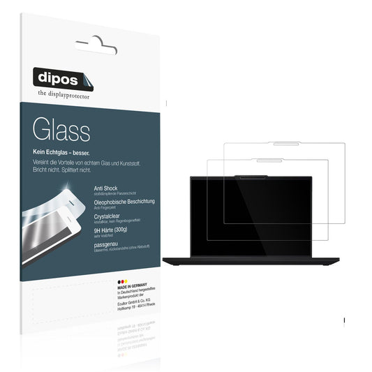 Klare Displayschutzfolie von dipos passend für Lenovo ThinkPad P14s Gen6, 9H kratzfest und blasenfrei montiert