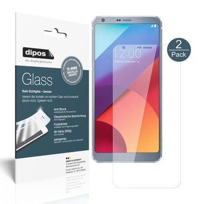 Klare Displayschutzfolie von dipos passend für LG G6 Plus, 9H kratzfest und blasenfrei montiert