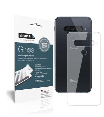 Klare Displayschutzfolie von dipos passend für LG G8s ThinQ Rückseite, 9H kratzfest und blasenfrei montiert