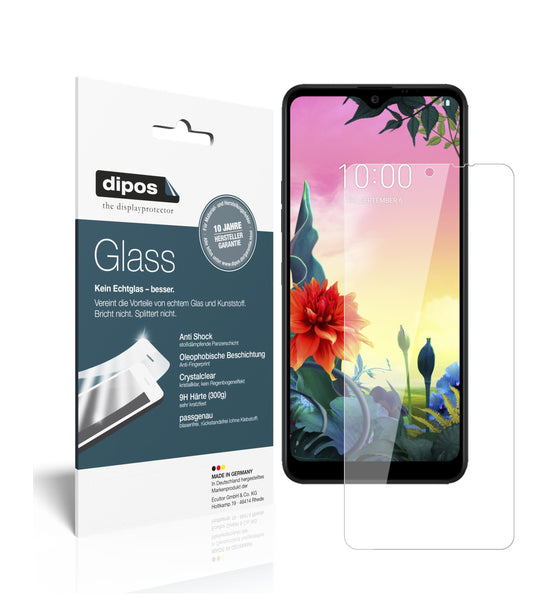 Klare Displayschutzfolie von dipos passend für LG K50S, 9H kratzfest und blasenfrei montiert