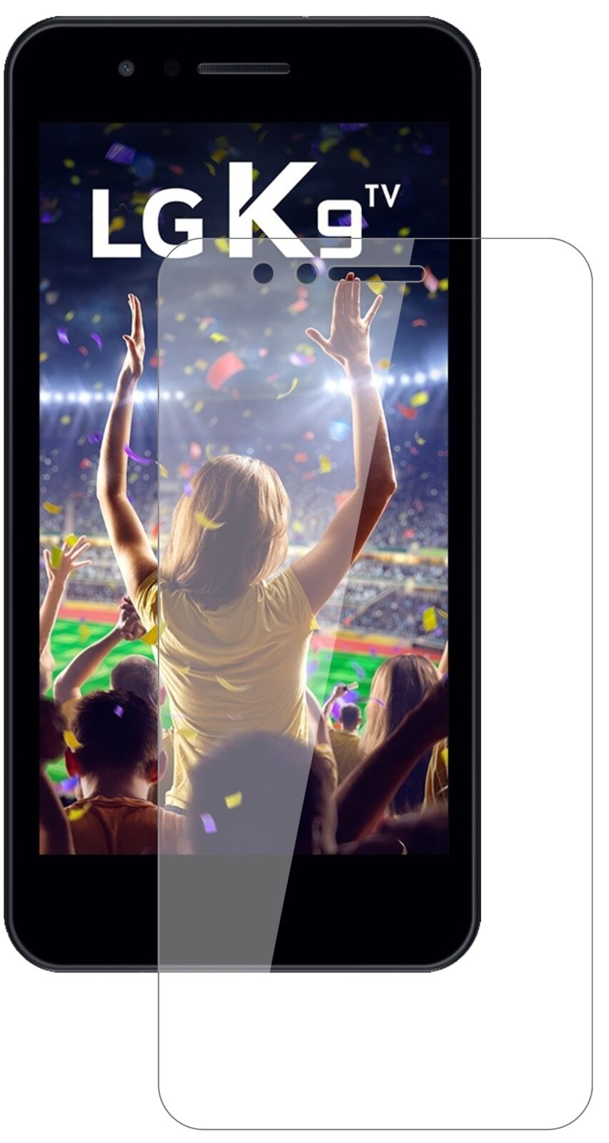 Klare Displayschutzfolie von dipos passend für LG K9, 9H kratzfest und blasenfrei montiert