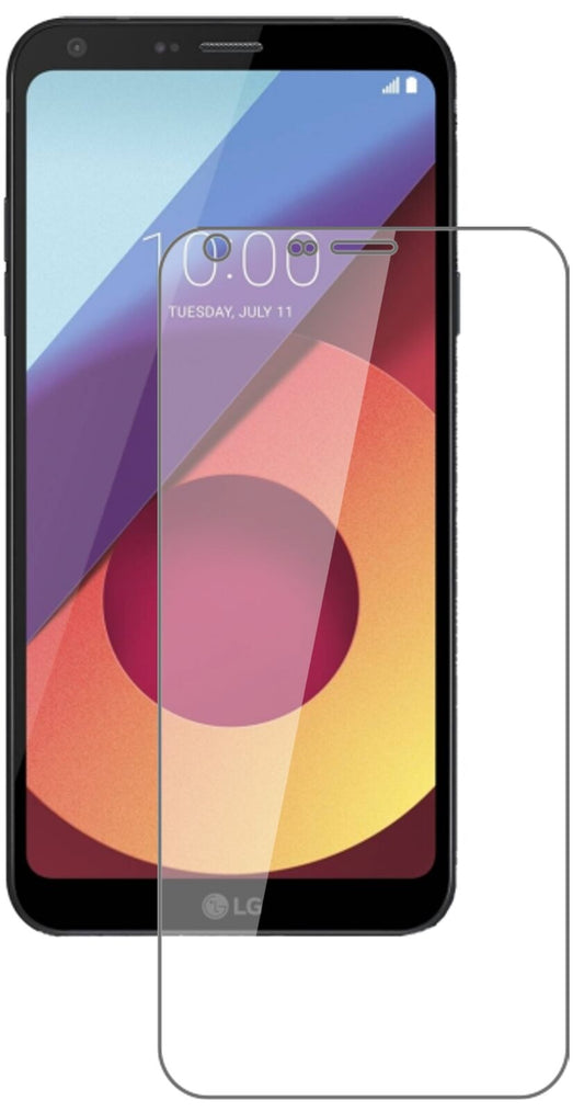 Klare Displayschutzfolie von dipos passend für LG Q6+, 9H kratzfest und blasenfrei montiert