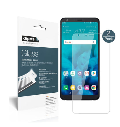 Klare Displayschutzfolie von dipos passend für LG Stylo 4, 9H kratzfest und blasenfrei montiert