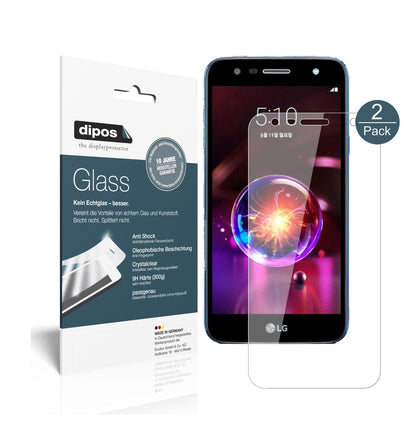 Klare Displayschutzfolie von dipos passend für LG X5 2018, 9H kratzfest und blasenfrei montiert