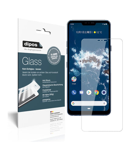 Klare Displayschutzfolie von dipos passend für LG X5 Android One, 9H kratzfest und blasenfrei montiert