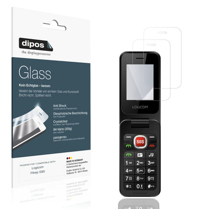 Klare Displayschutzfolie von dipos passend für Logicom Fleep S90, 9H kratzfest und blasenfrei montiert