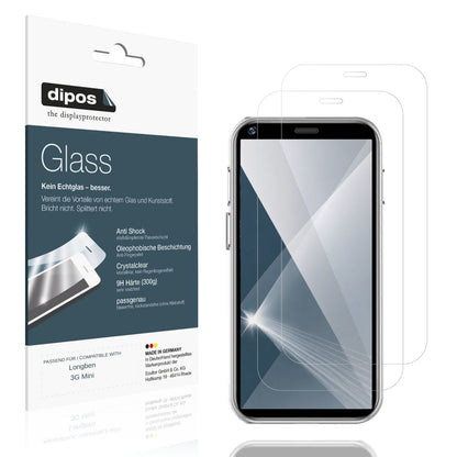 Klare Displayschutzfolie von dipos passend für Longben 3G Mini, 9H kratzfest und blasenfrei montiert