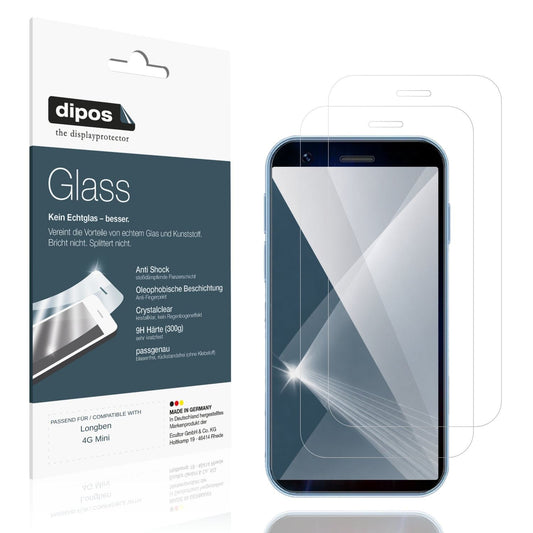 Klare Displayschutzfolie von dipos passend für Longben 4G Mini, 9H kratzfest und blasenfrei montiert