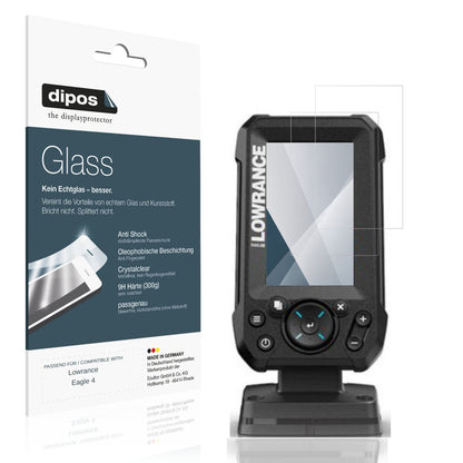 Klare Displayschutzfolie von dipos passend für Lowrance Eagle 4, 9H kratzfest und blasenfrei montiert