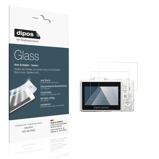 Klare Displayschutzfolie von dipos passend für luluckck WD-08 PRO, 9H kratzfest und blasenfrei montiert
