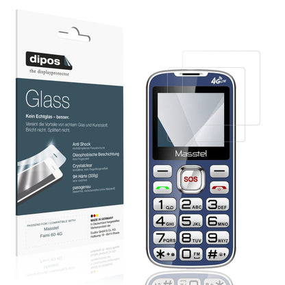 Klare Displayschutzfolie von dipos passend für Masstel Fami 60 4G, 9H kratzfest und blasenfrei montiert