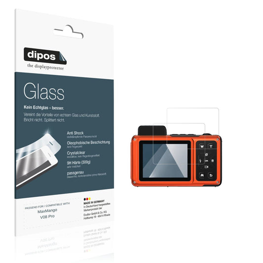 Klare Displayschutzfolie von dipos passend für MaxMango V08 Pro, 9H kratzfest und blasenfrei montiert