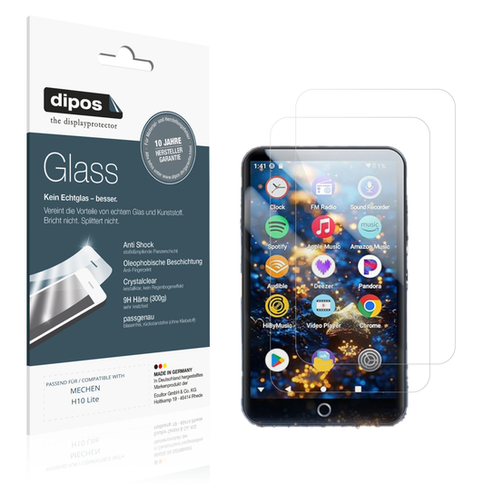 Klare Displayschutzfolie von dipos passend für MECHEN H10 Lite, 9H kratzfest und blasenfrei montiert