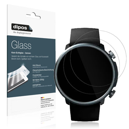 Klare Displayschutzfolie von dipos passend für Mibro Watch A1, 9H kratzfest und blasenfrei montiert