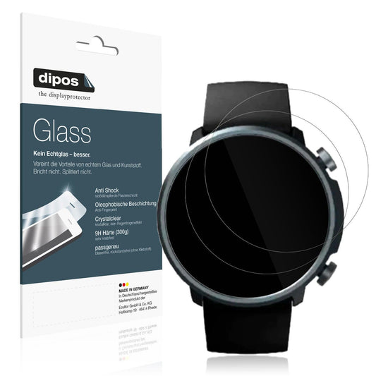 Klare Displayschutzfolie von dipos passend für Mibro Watch A1, 9H kratzfest und blasenfrei montiert