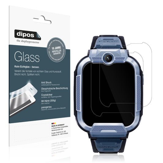 Klare Displayschutzfolie von dipos passend für Mibro Z5 1.69 Zoll, 9H kratzfest und blasenfrei montiert