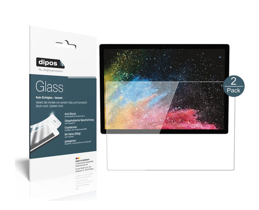 Klare Displayschutzfolie von dipos passend für Microsoft Surface Book 3 13.5 Zoll, 9H kratzfest und blasenfrei montiert