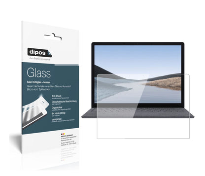 Klare Displayschutzfolie von dipos passend für Microsoft Surface Laptop 3 13.5 Zoll, 9H kratzfest und blasenfrei montiert