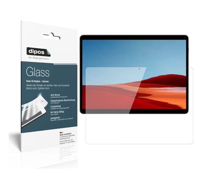 Klare Displayschutzfolie von dipos passend für Microsoft Surface Pro X, 9H kratzfest und blasenfrei montiert