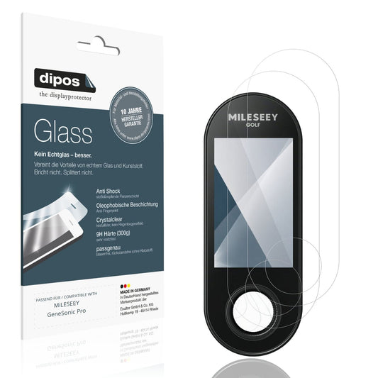 Klare Displayschutzfolie von dipos passend für MiLESEEY GeneSonic Pro, 9H kratzfest und blasenfrei montiert