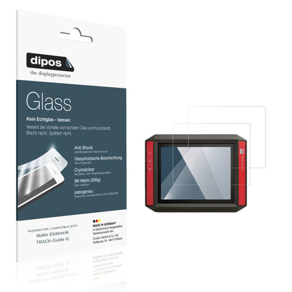 Klare Displayschutzfolie von dipos passend für Müller Elektronik TRACK-Guide III, 9H kratzfest und blasenfrei montiert
