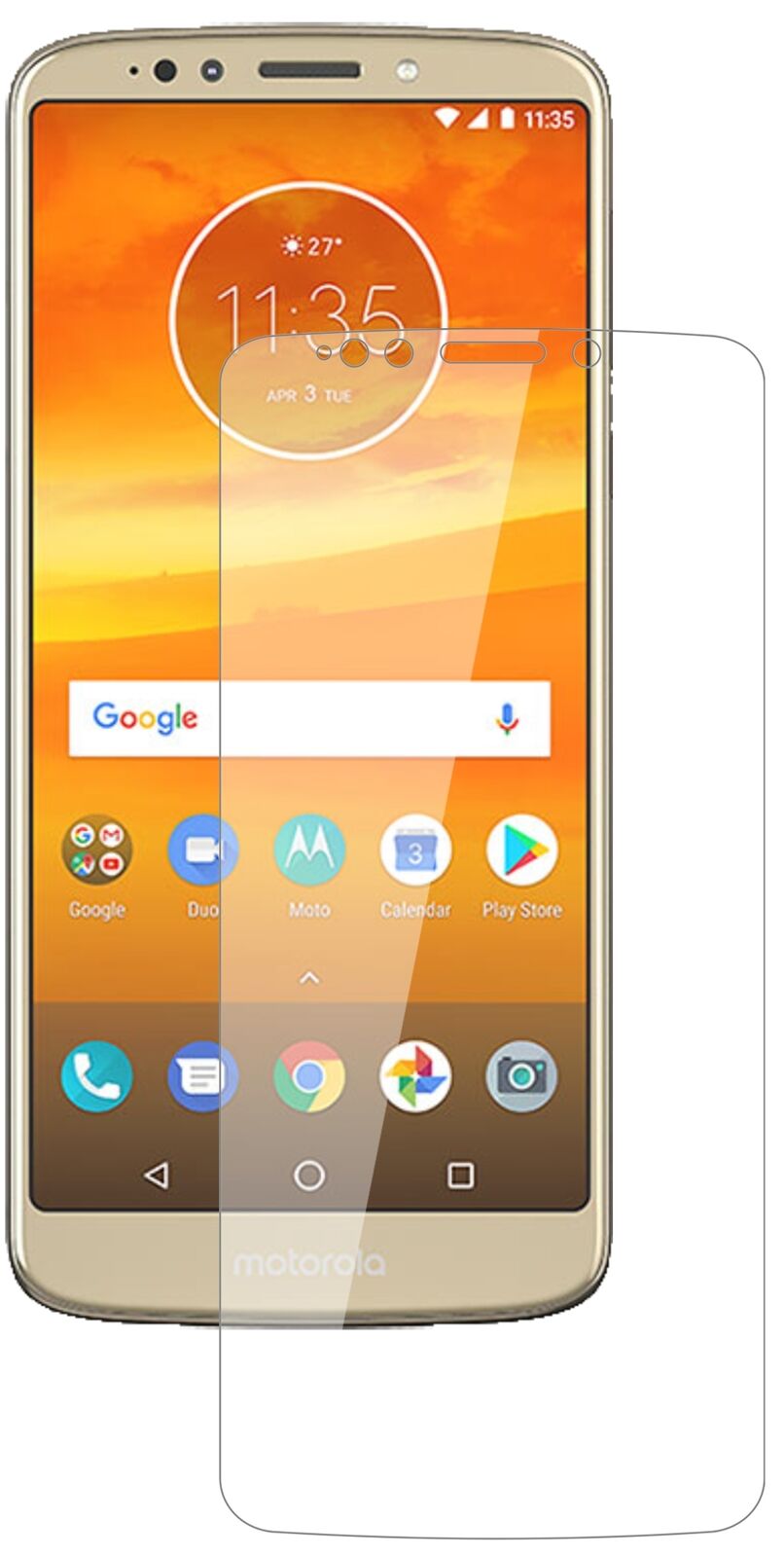 Klare Displayschutzfolie von dipos passend für Motorola Moto E5 Plus, 9H kratzfest und blasenfrei montiert