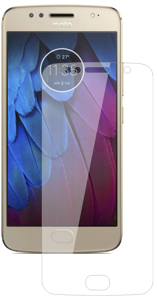 Klare Displayschutzfolie von dipos passend für Motorola Moto G5s, 9H kratzfest und blasenfrei montiert