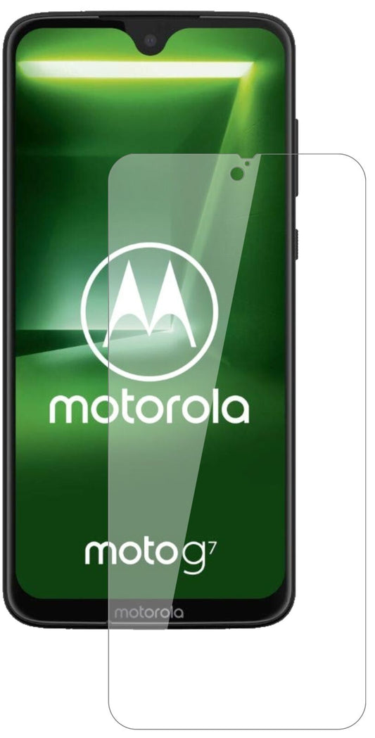 Klare Displayschutzfolie von dipos passend für Motorola Moto G7, 9H kratzfest und blasenfrei montiert