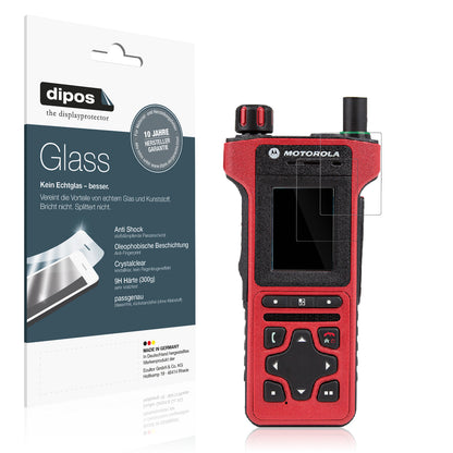 Klare Displayschutzfolie von dipos passend für Motorola MTP8500Ex, 9H kratzfest und blasenfrei montiert