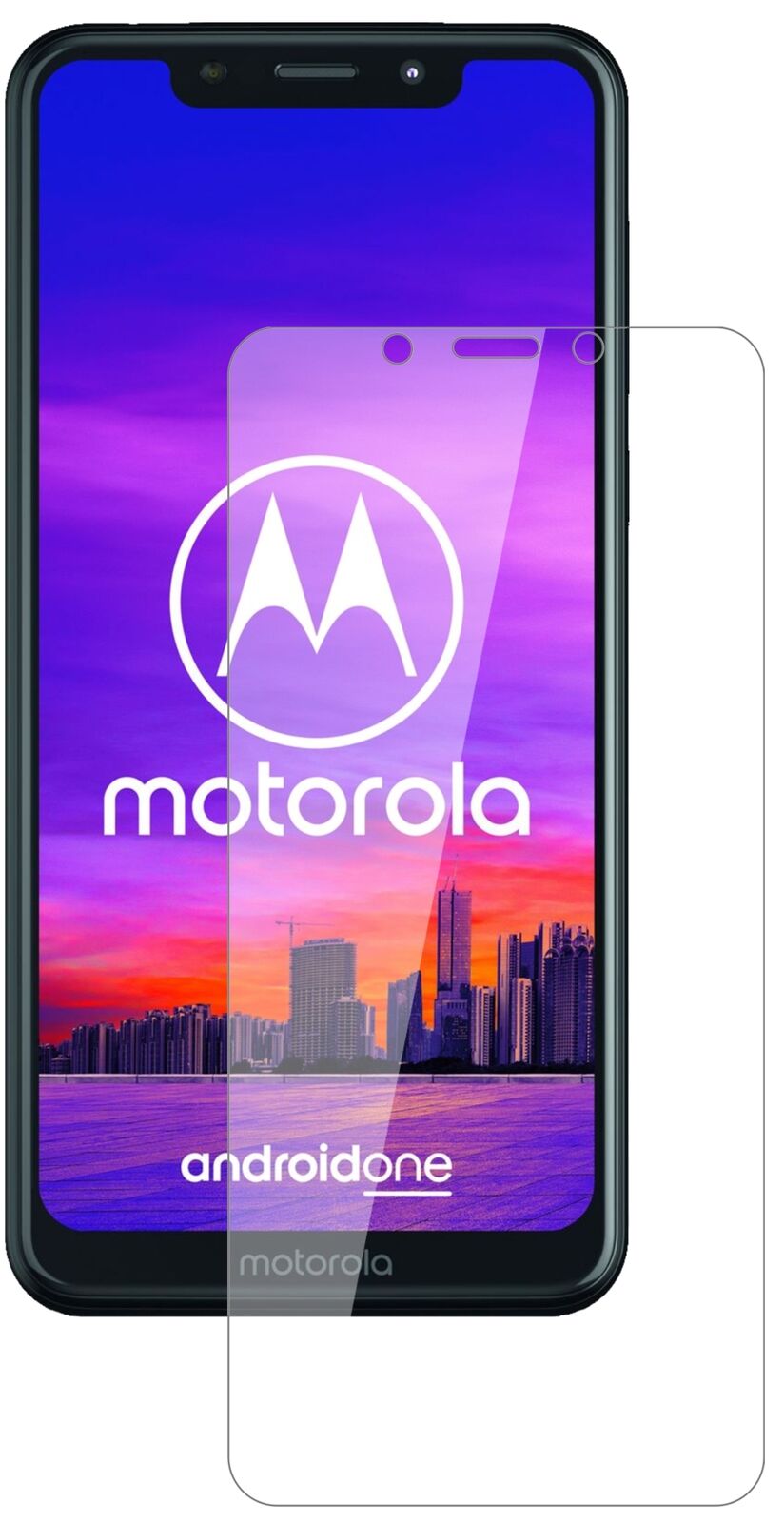 Klare Displayschutzfolie von dipos passend für Motorola One, 9H kratzfest und blasenfrei montiert