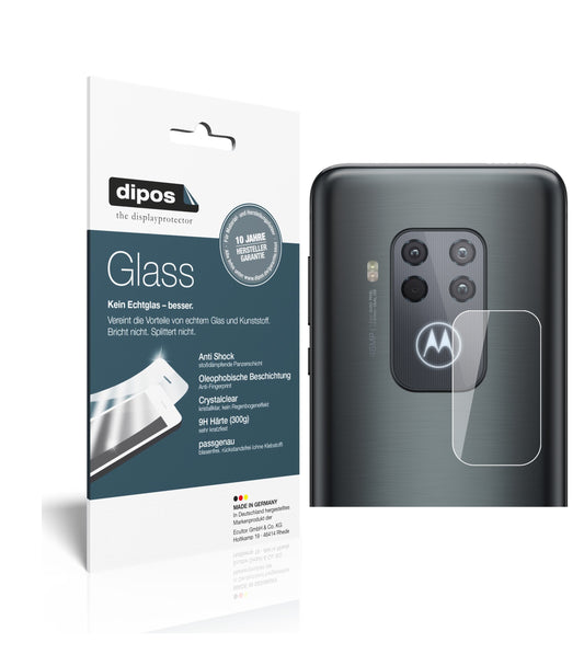 Klare Displayschutzfolie von dipos passend für Motorola One Zoom Kameralinse, 9H kratzfest und blasenfrei montiert