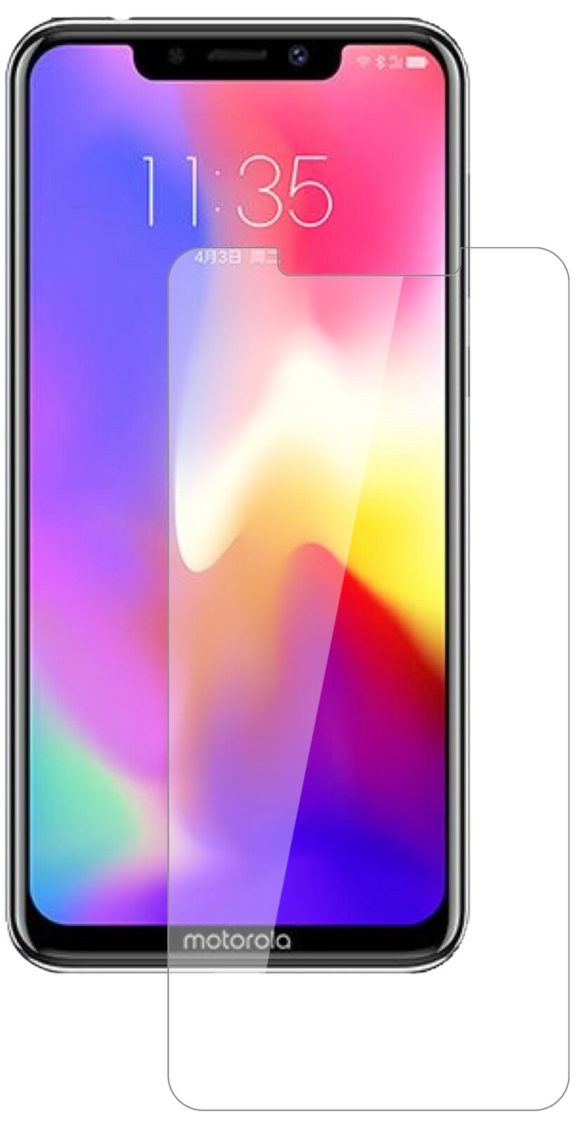 Klare Displayschutzfolie von dipos passend für Motorola P30, 9H kratzfest und blasenfrei montiert