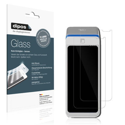 Klare Displayschutzfolie von dipos passend für myPOS Ultra, 9H kratzfest und blasenfrei montiert
