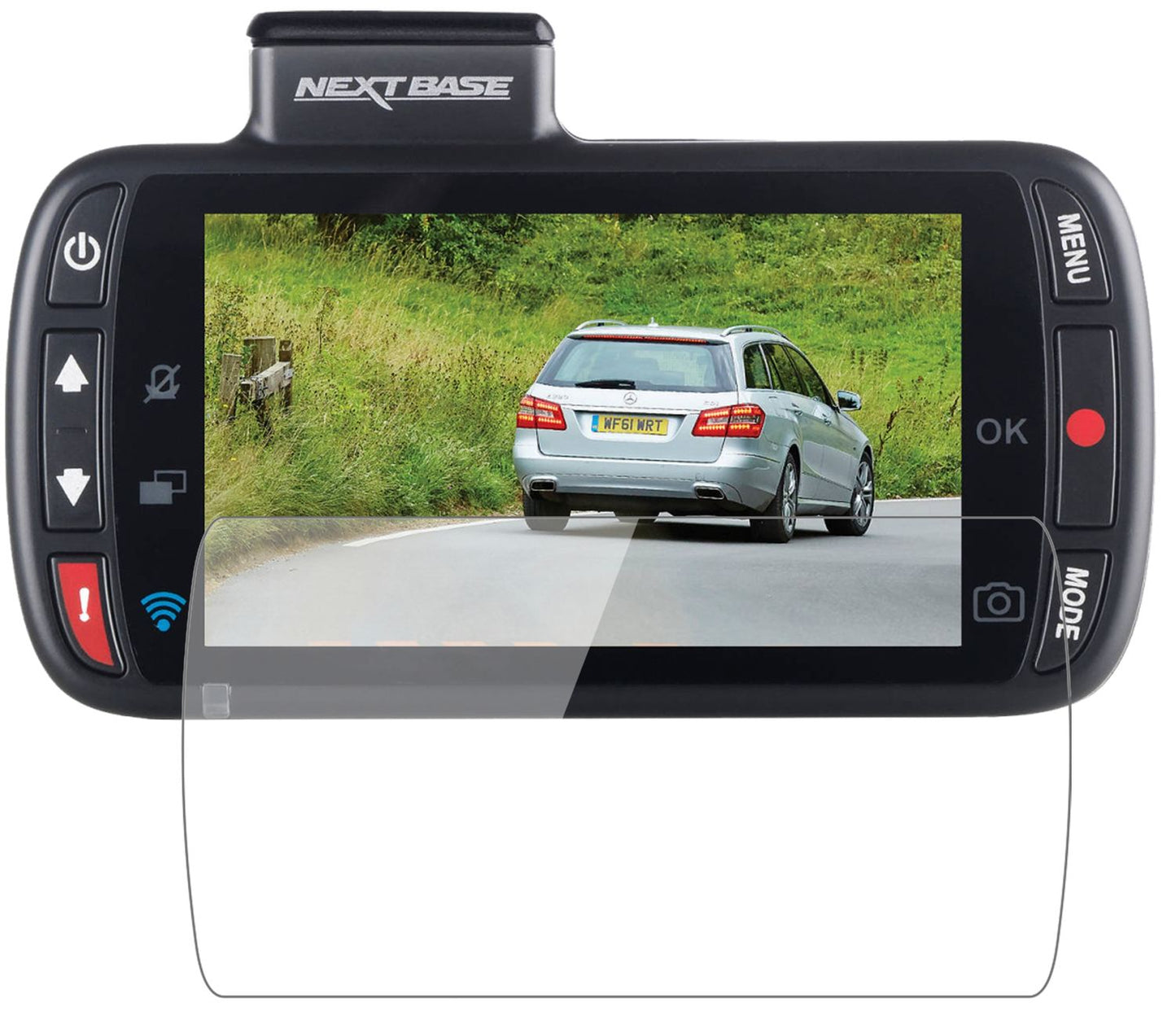 Klare Displayschutzfolie von dipos passend für Nextbase 312GW Dashcam, 9H kratzfest und blasenfrei montiert