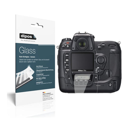 Klare Displayschutzfolie von dipos passend für Nikon D2H, 9H kratzfest und blasenfrei montiert