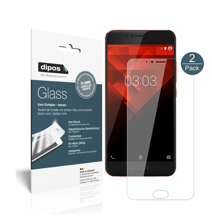 Klare Displayschutzfolie von dipos passend für NOA Element H10LE, 9H kratzfest und blasenfrei montiert